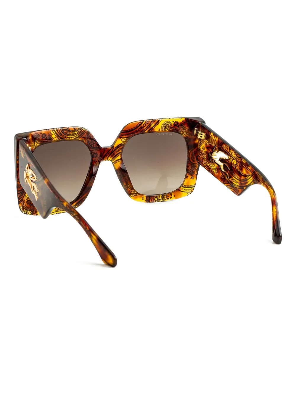 ETRO Zonnebril met vierkant montuur Bruin