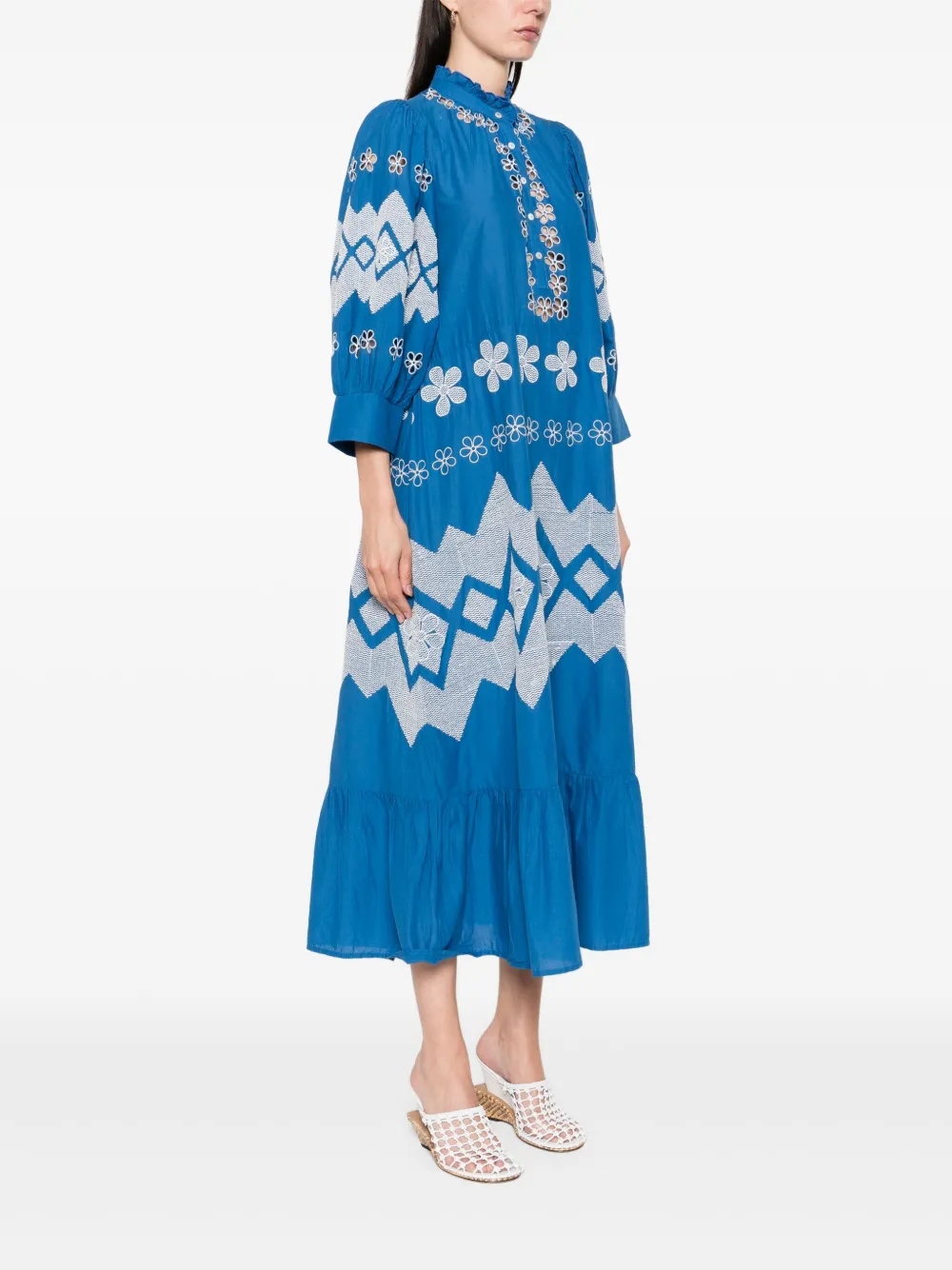 Antik Batik Tolede maxi-jurk Blauw