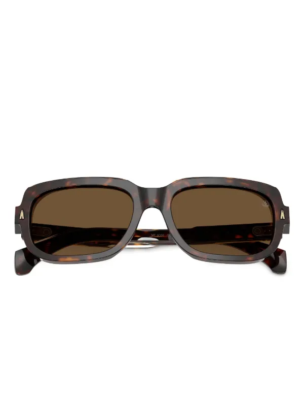 Moncler Eyewear ロゴ サングラス | ブラウン | FARFETCH JP