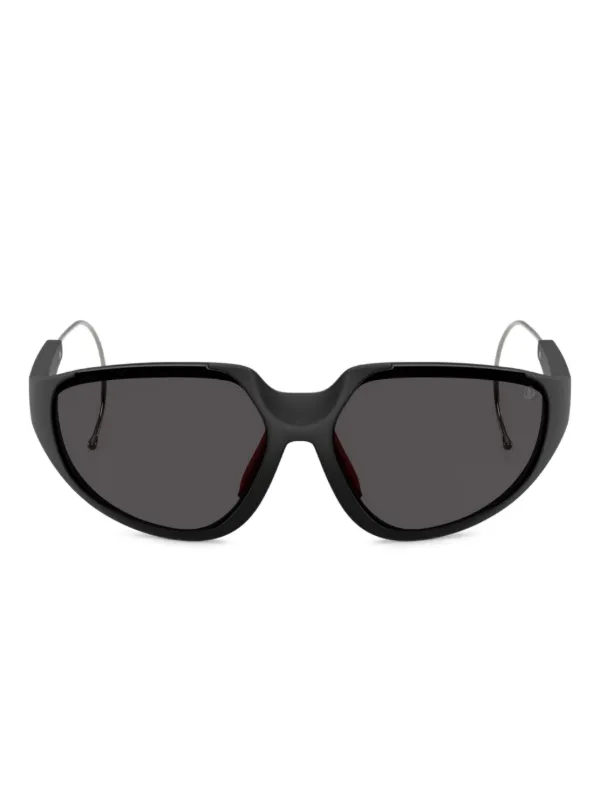 MONCLER サングラス ブラック Moncler Eyewear ロゴ サングラス | ブラック | FARFETCH JP