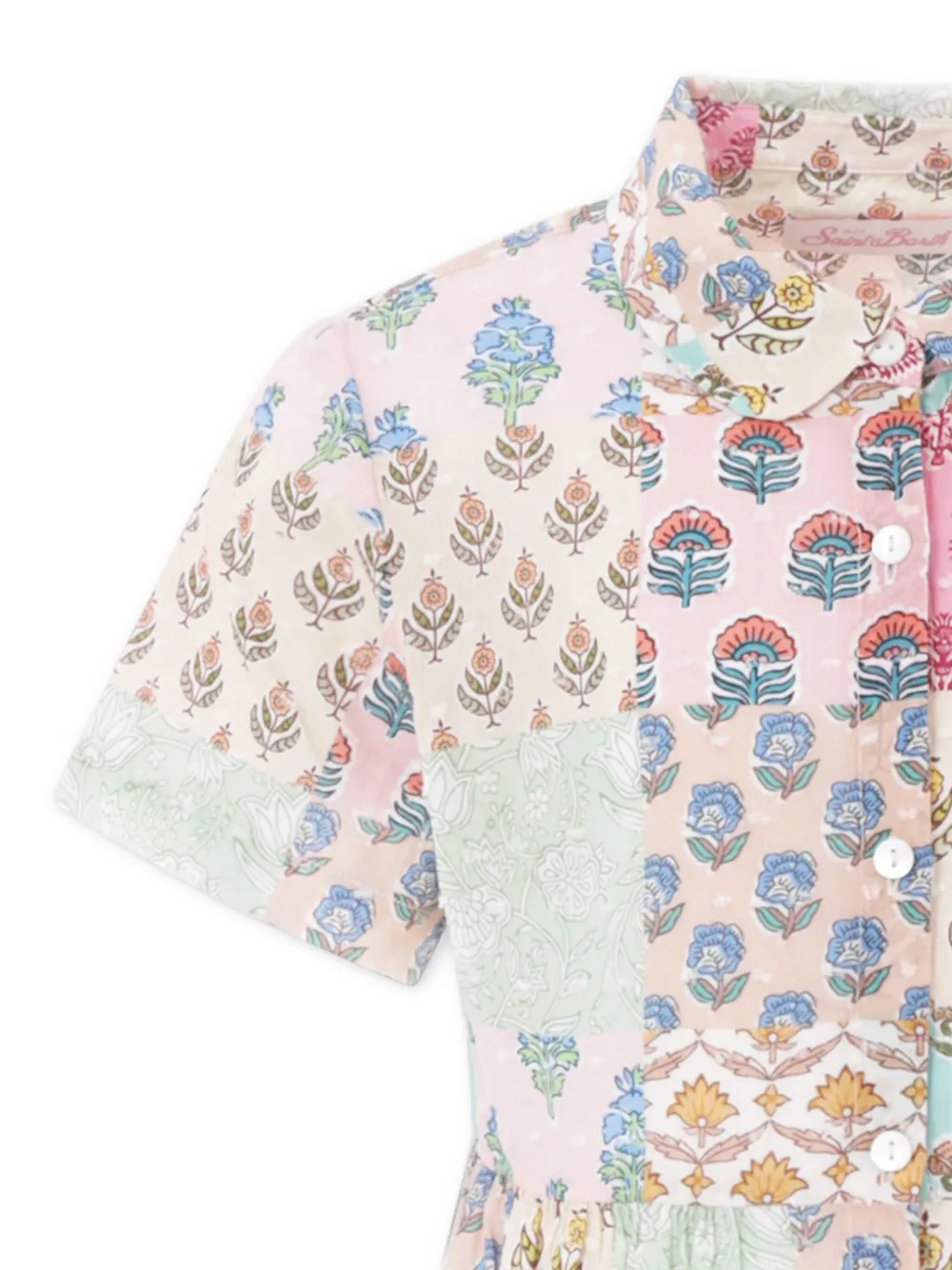 MC2 Saint Barth Kids Jurk met patchwork Roze