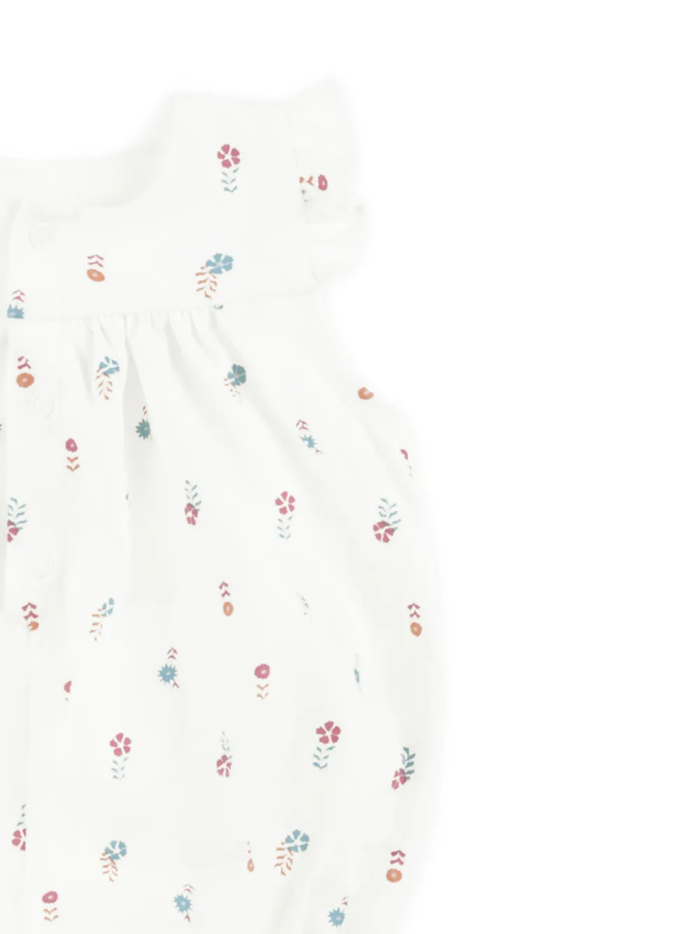 Petit Bateau Romper met bloemenprint Wit