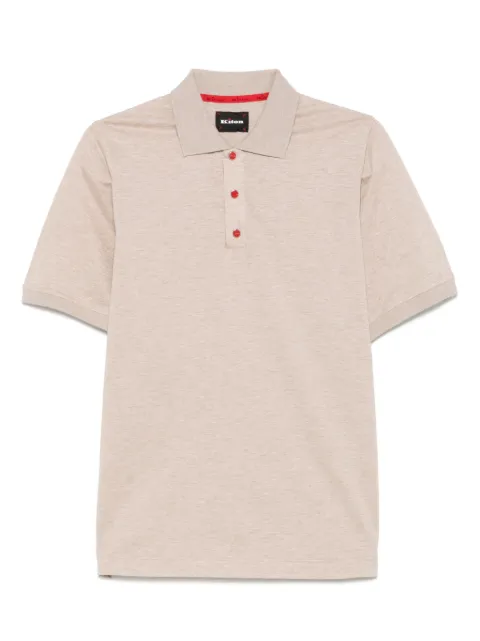 Kiton mélange-effect polo shirt