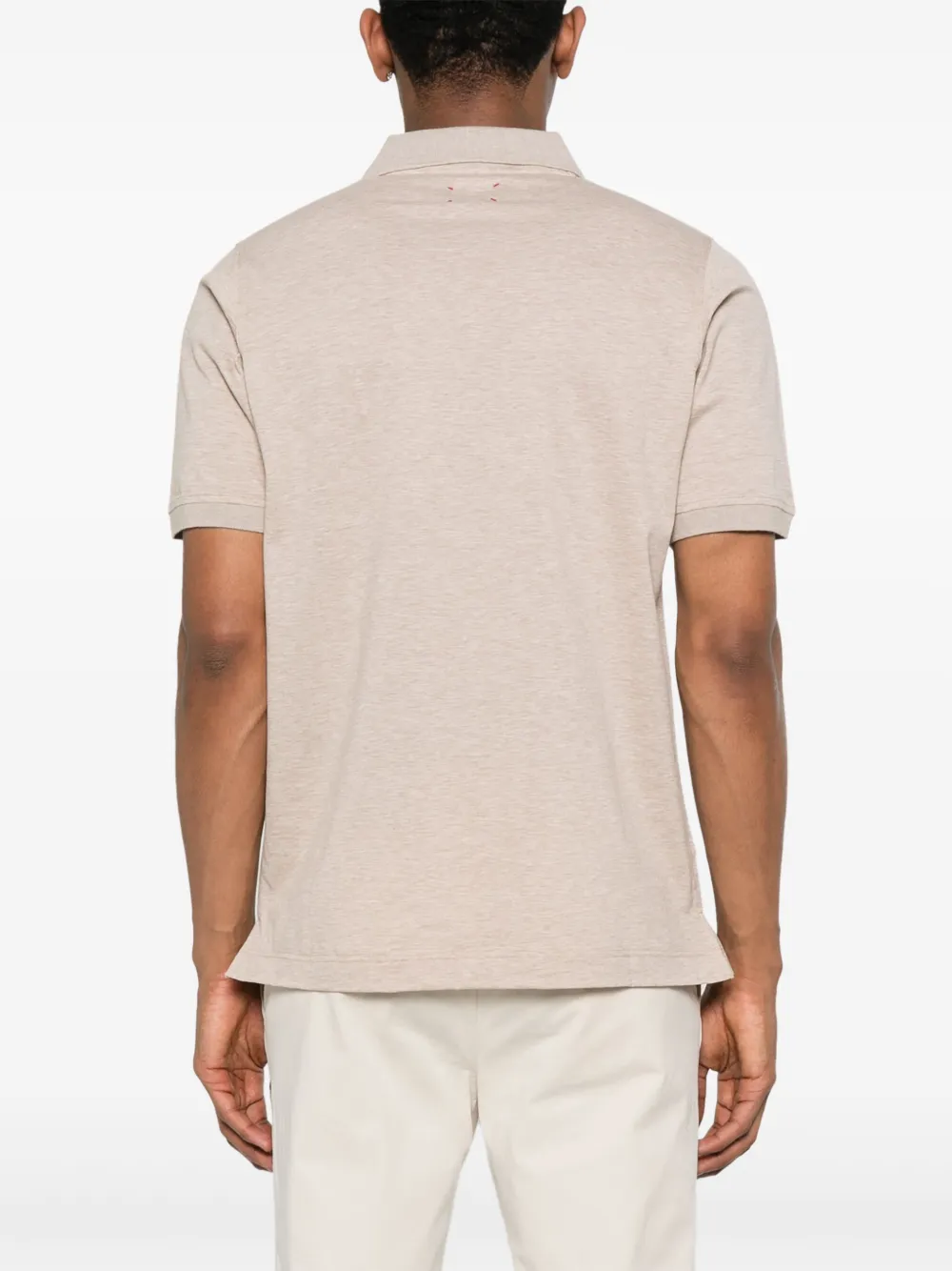 KITON MÉLANGE-EFFECT POLO SHIRT