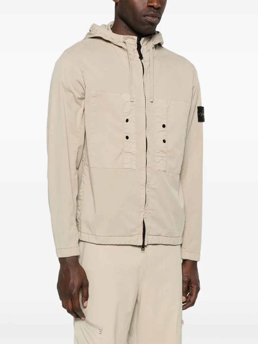 Stone Island Jack met Compass-logopatch Beige