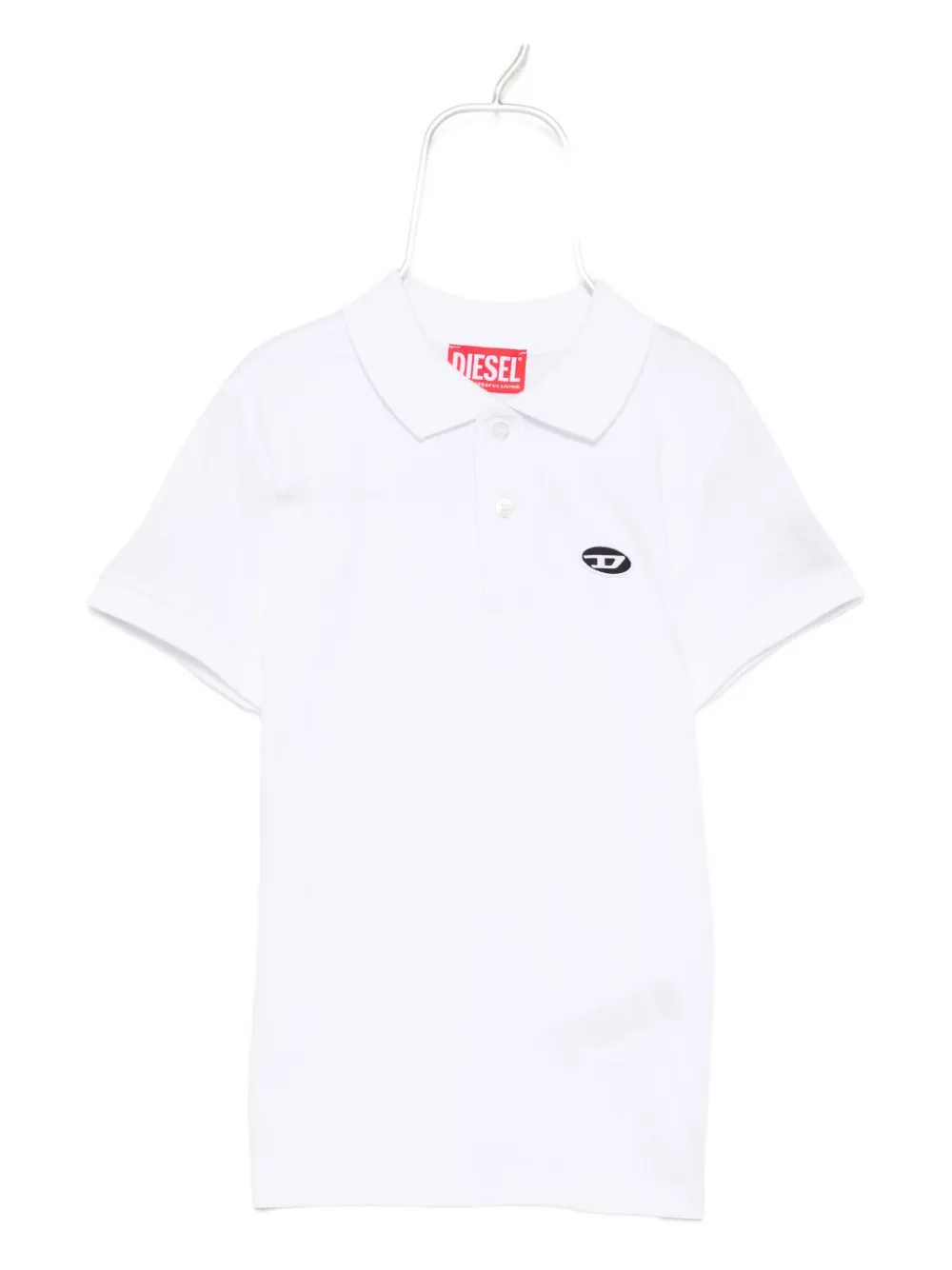 Diesel Kids logo-embroidered polo shirt | White | Image 1