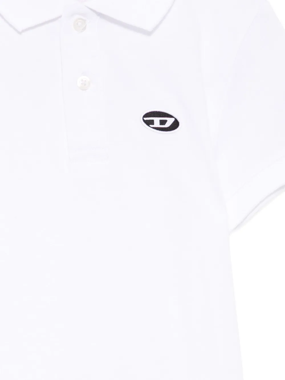 Diesel Kids Poloshirt met geborduurd logo Wit