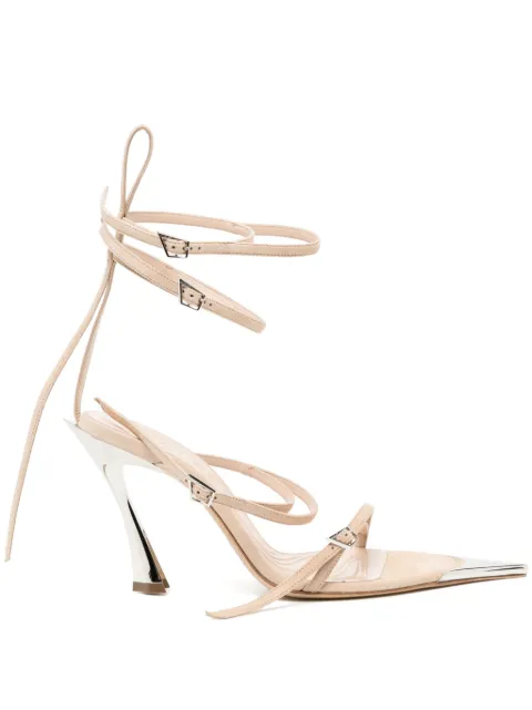 Mugler sandalias con tiras y tacón de 95mm