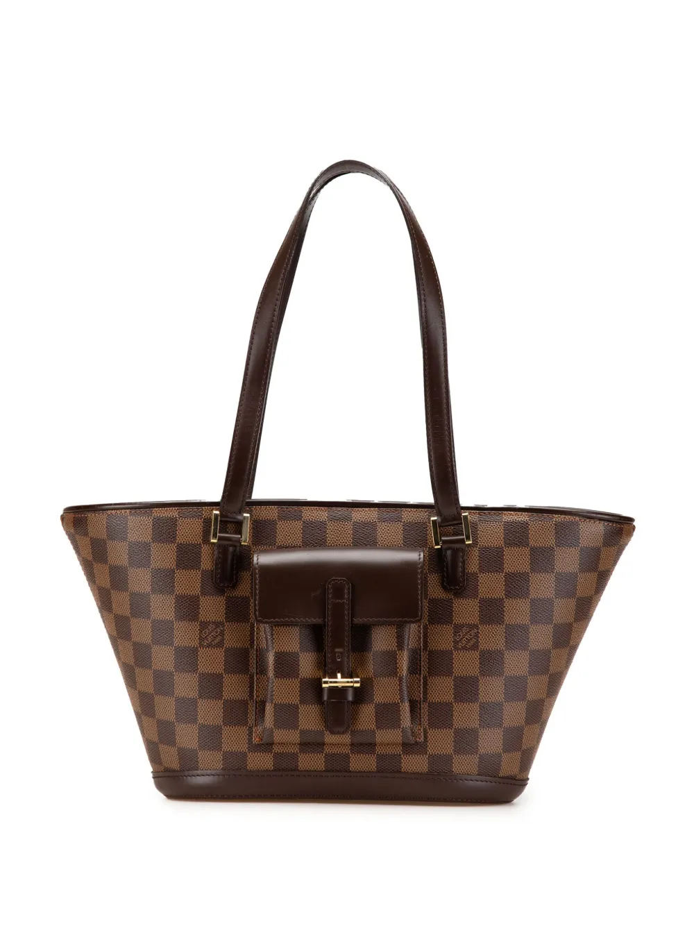 Louis Vuitton Pre-Owned 2003 ダミエ エベヌ マノスク PM ショルダーバッグ - ブラウン Louis Vuitton Pre-Owned 2003 ダミエ エベヌ マノスク PM ショルダーバッグ - ブラウン