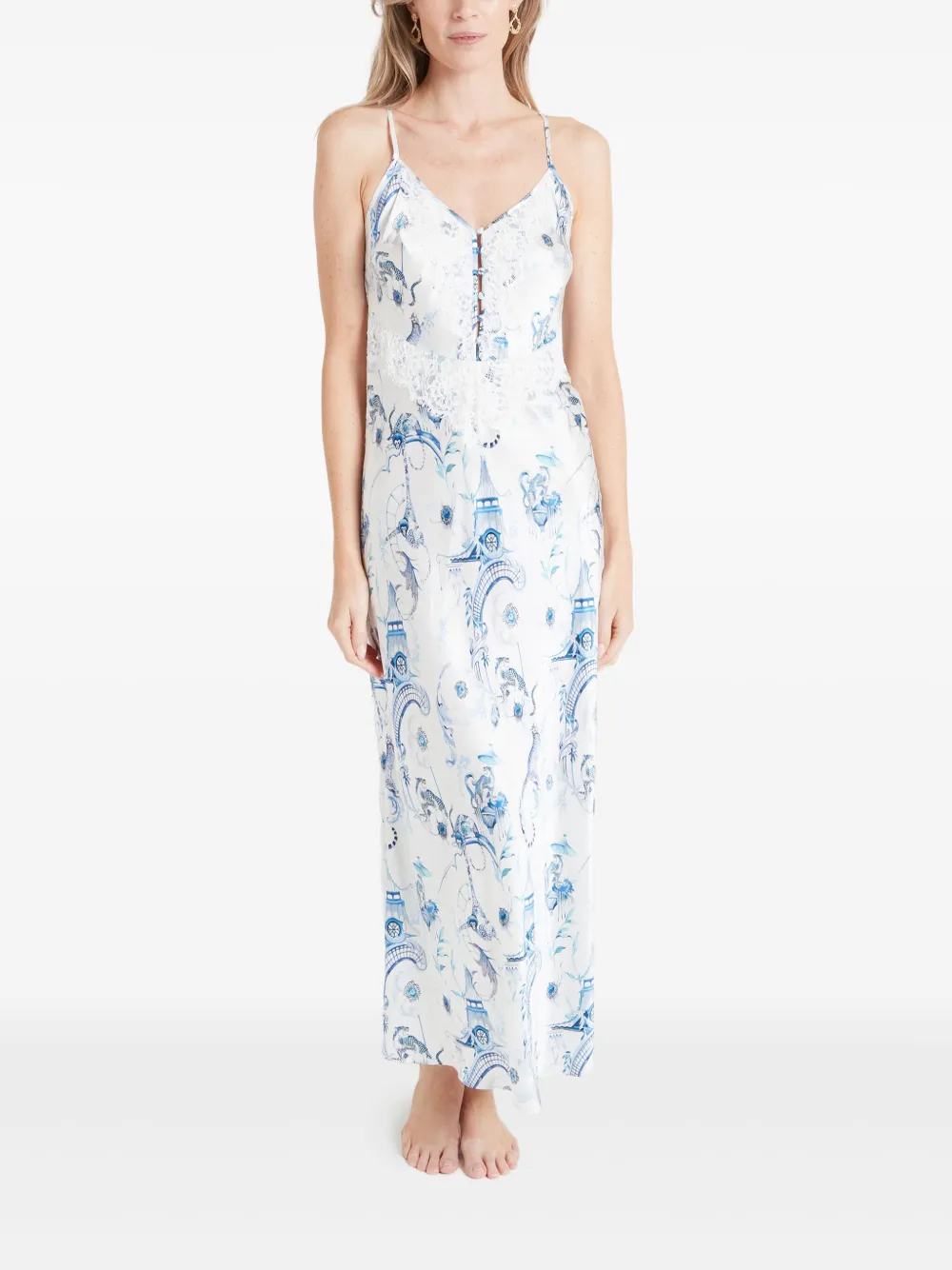 Temperley London Aphrodite maxi-jurk - Wit