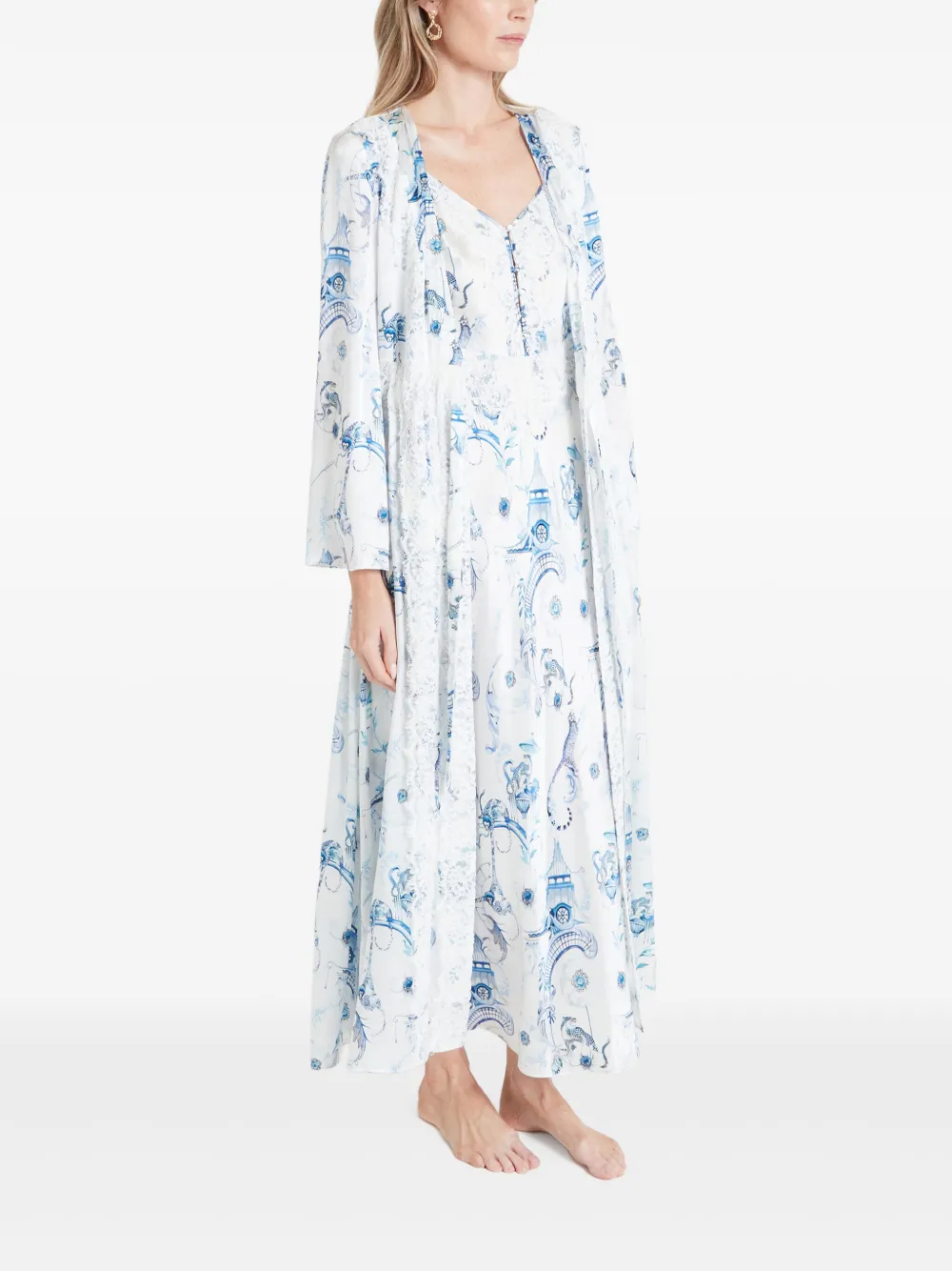 Temperley London Aphrodite badjas Wit