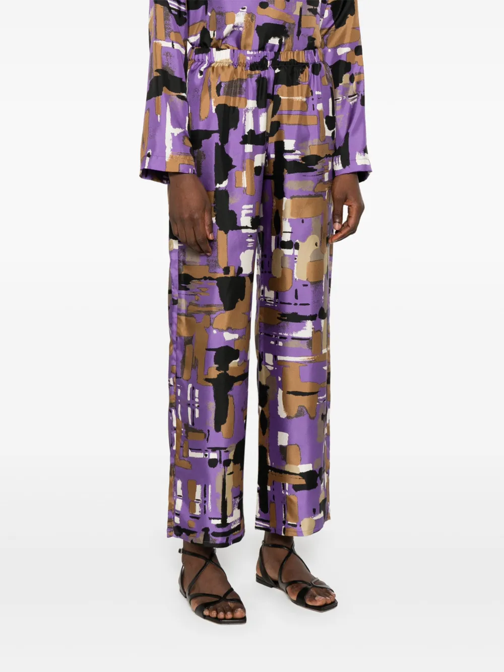 LAURA URBINATI SILK TROUSERS