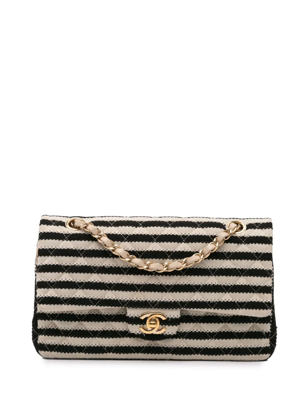 CHANEL Pre-Owned 2014 Medium Classic Jersey Coco Sailor Double Flap shoulder bag | Brown | Image 1