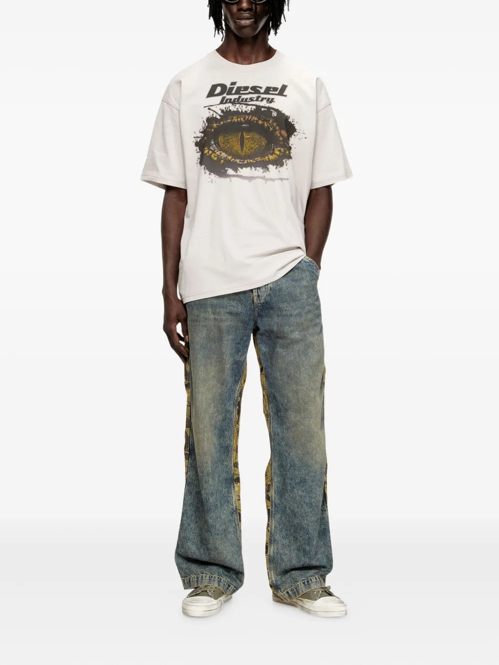 Diesel graphic-print short-sleeve T-shirt - Grijs