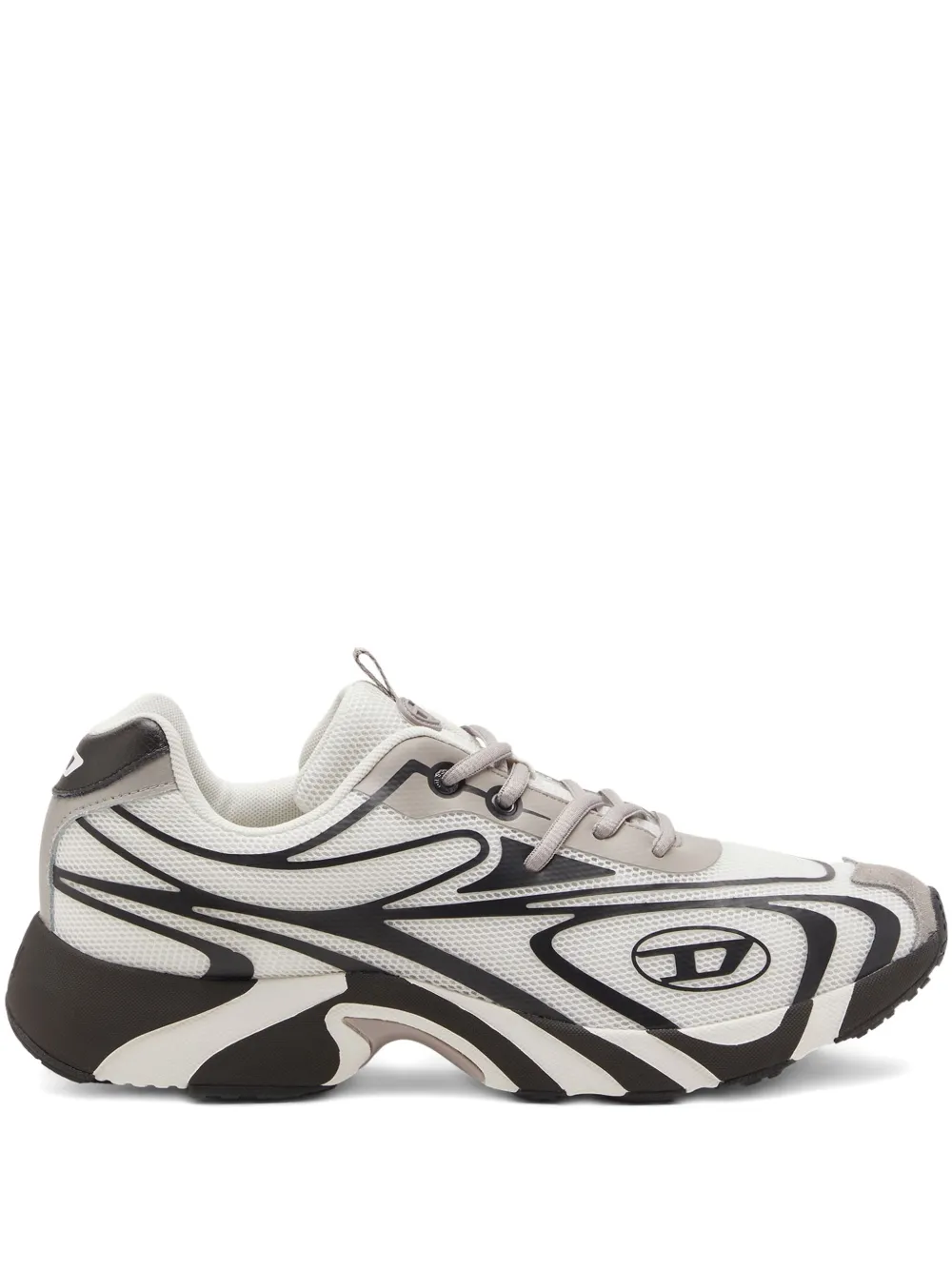 Diesel swirl-pattern low-top sneakers White