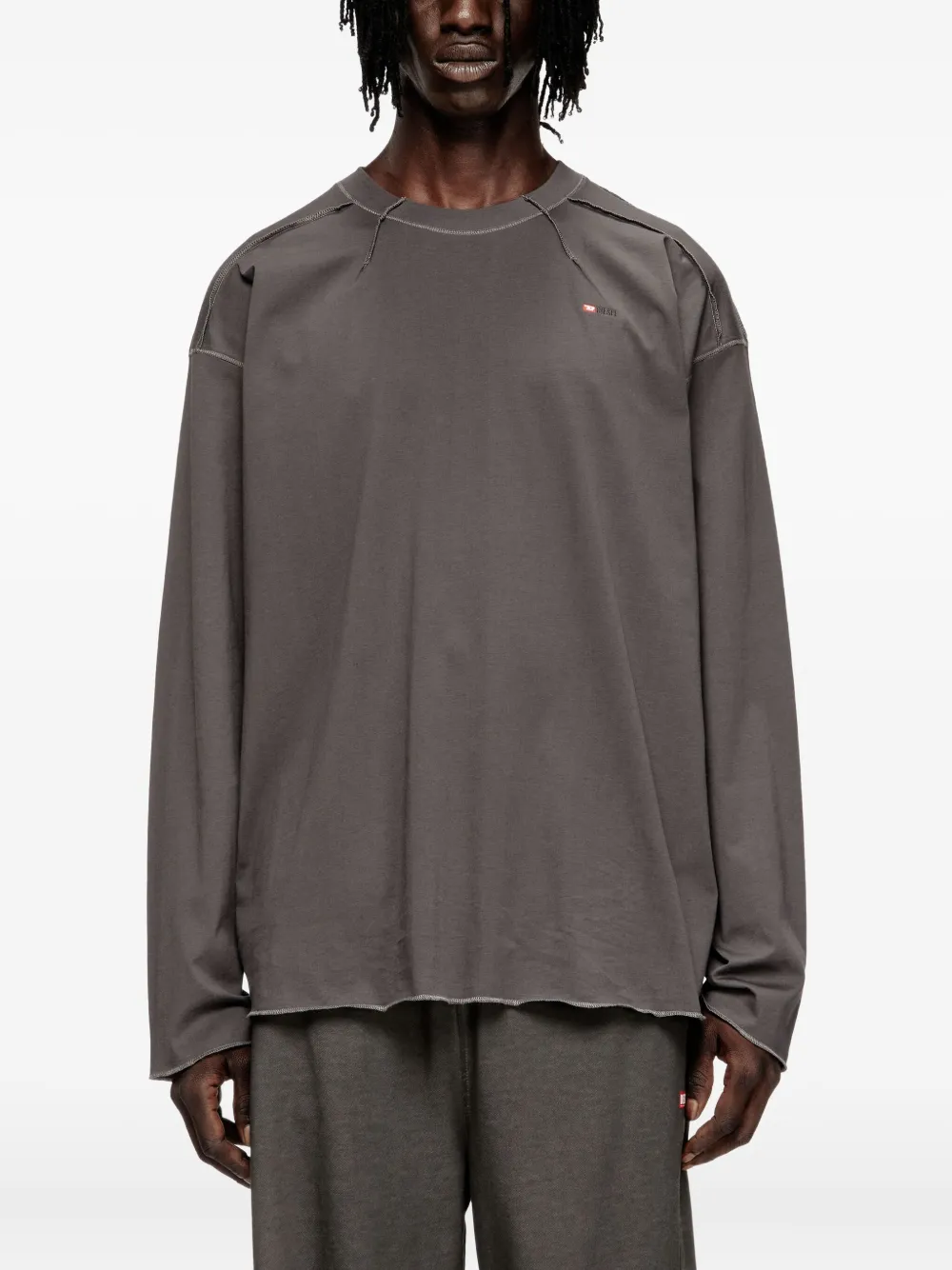 Diesel Crahor T-shirt met lange mouwen Grijs