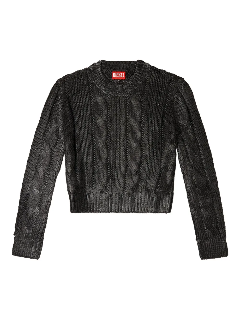Diesel cable-knit sweater Zwart