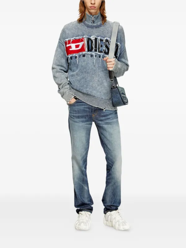 Diesel K-Fronzi logo-patch Sweatshirt | Blue | FARFETCH