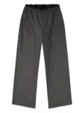 Diesel elastic-waist checked straight trousers - Black