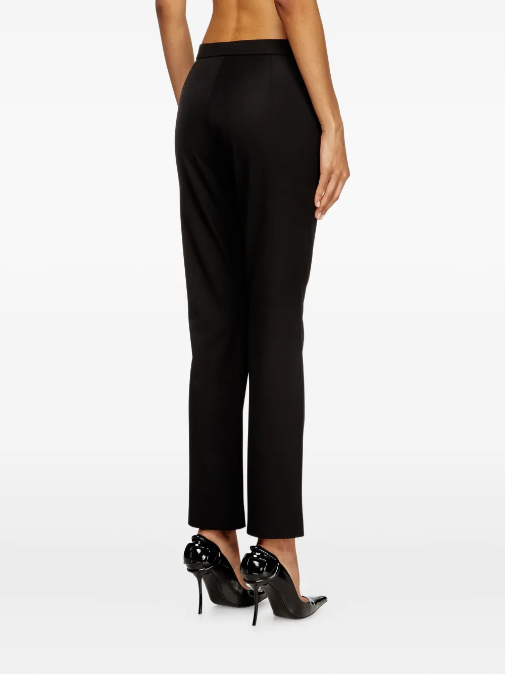 Diesel side-detail straight trousers Zwart