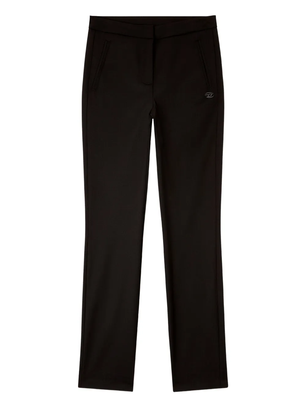 Diesel side-detail straight trousers Zwart