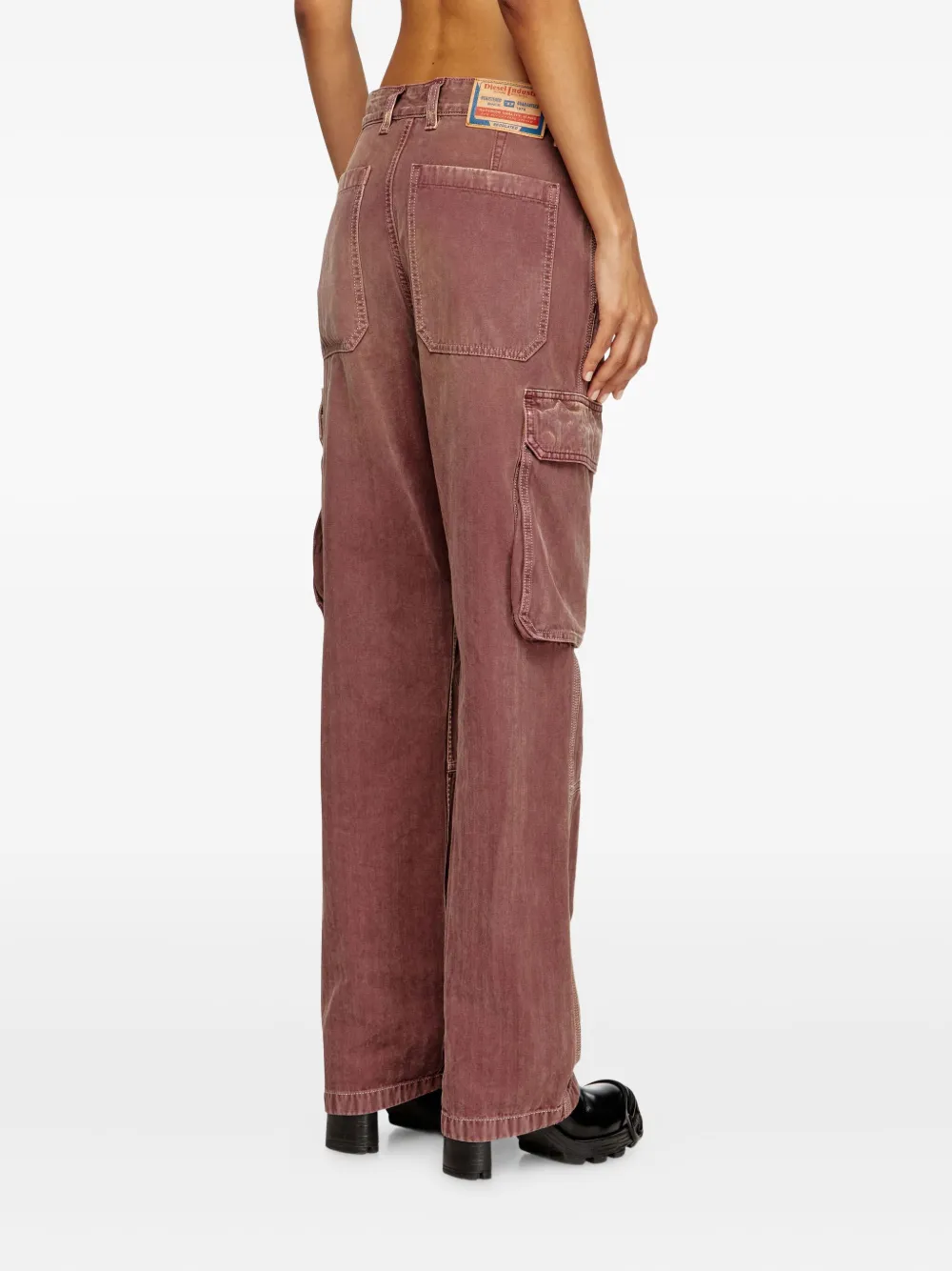 Diesel D-Pot straight jeans met cargo zakken Rood