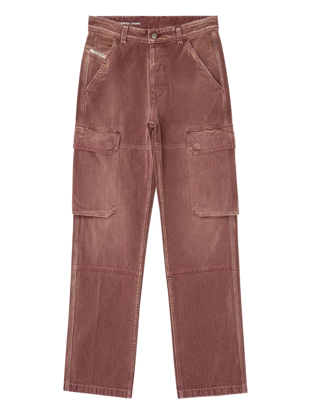 Diesel D-Pot cargo-pockets straight-leg jeans | Red | Image 1