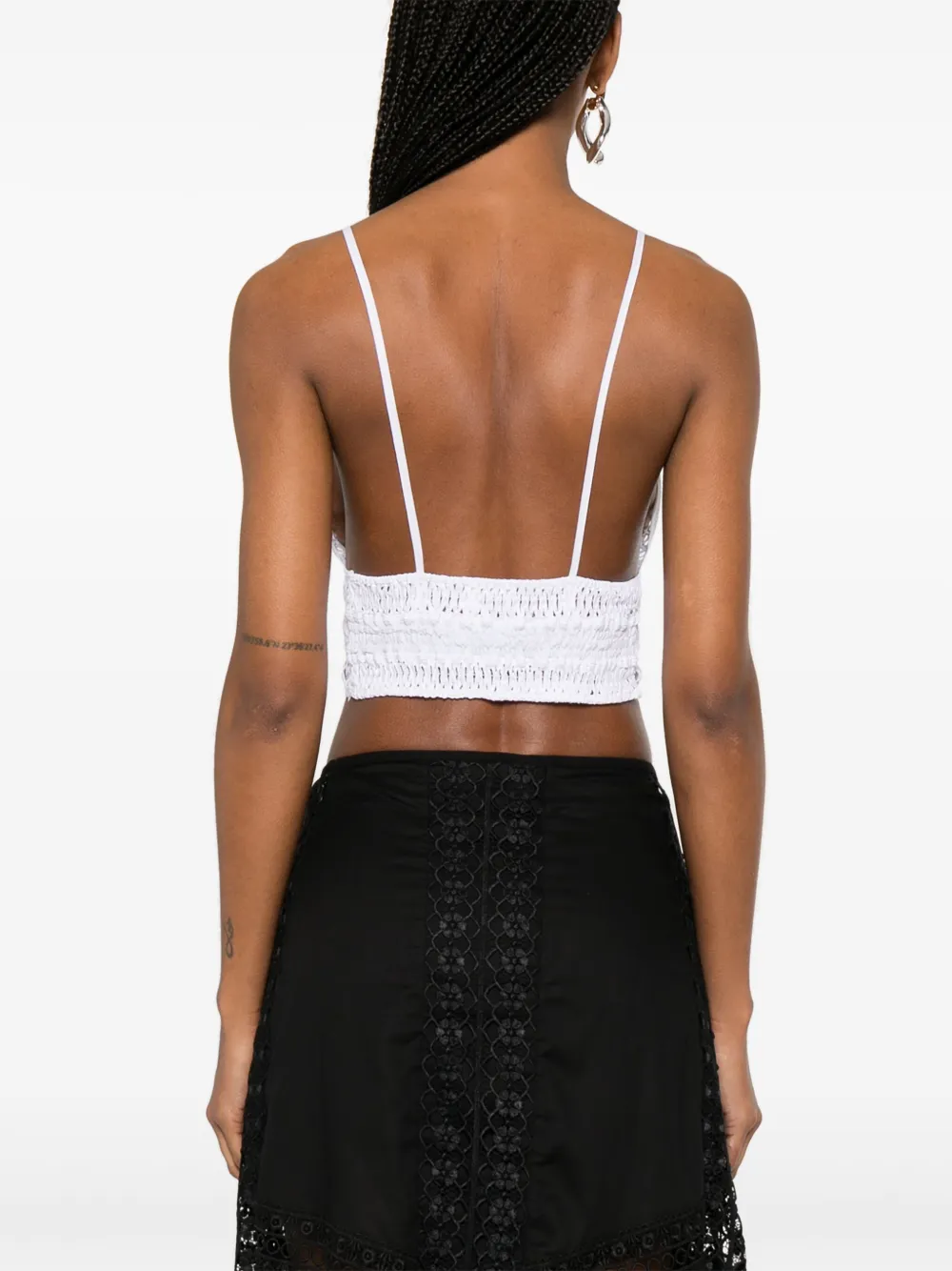 Shop Charo Ruiz Abelle Crop Top In White