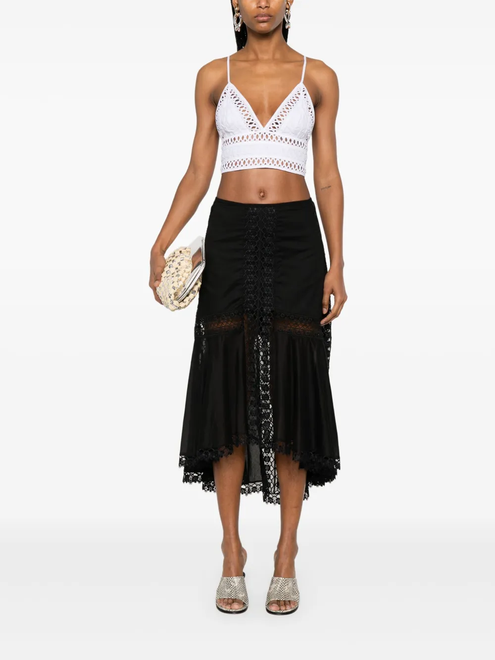 Shop Charo Ruiz Abelle Crop Top In White