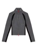 Diesel ribbed panel zip-up cardigan - Grey