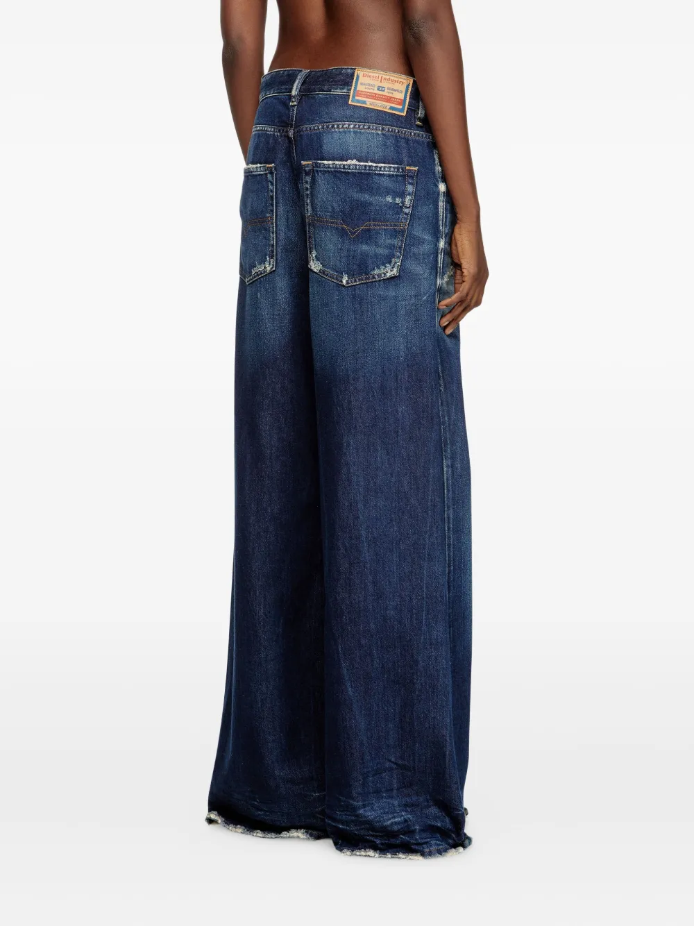 Diesel Gerafelde jeans Blauw