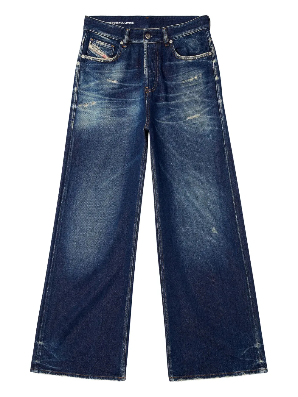 Diesel Gerafelde jeans Blauw