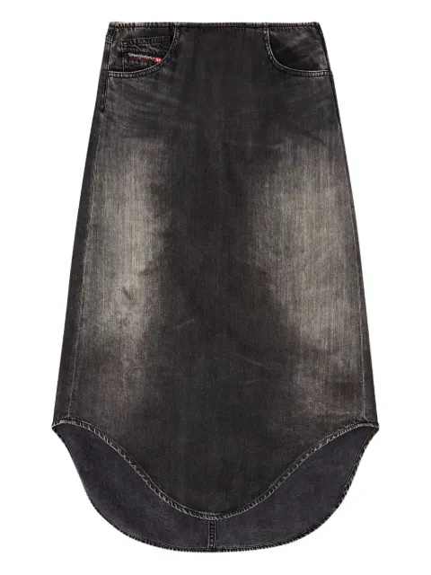 Diesel curved-hem denim skirt