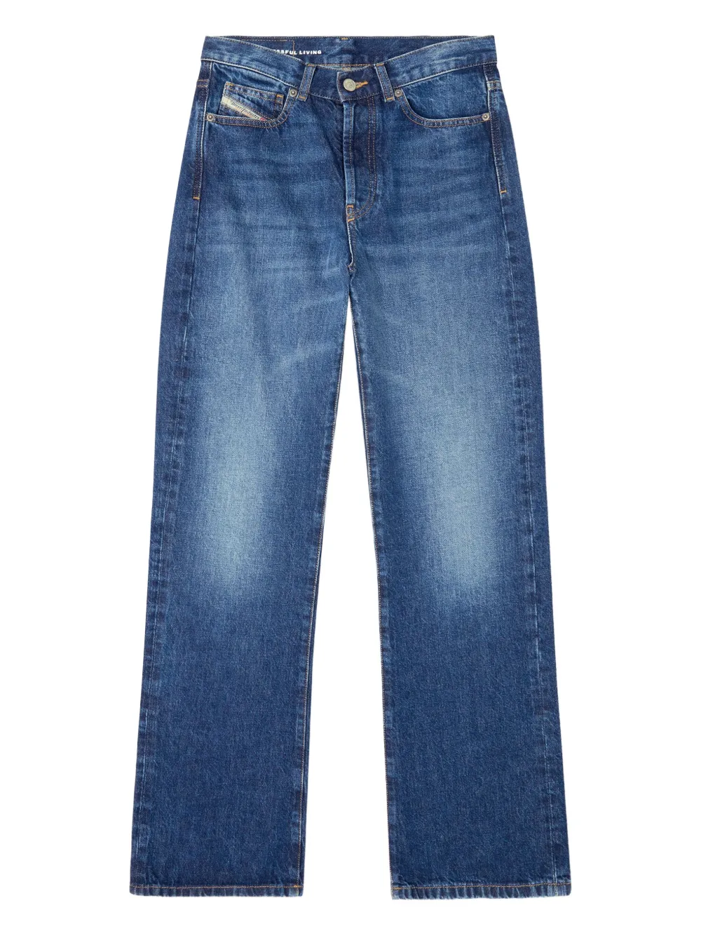 Diesel Katoenen regular jeans Blauw