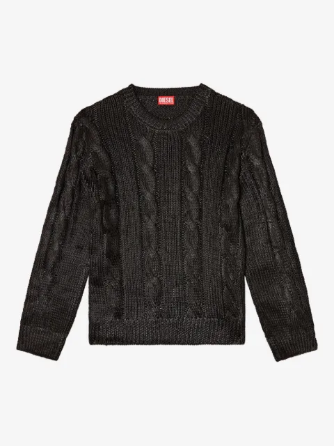 Diesel K-Michiu Pullover mit Zopfmuster