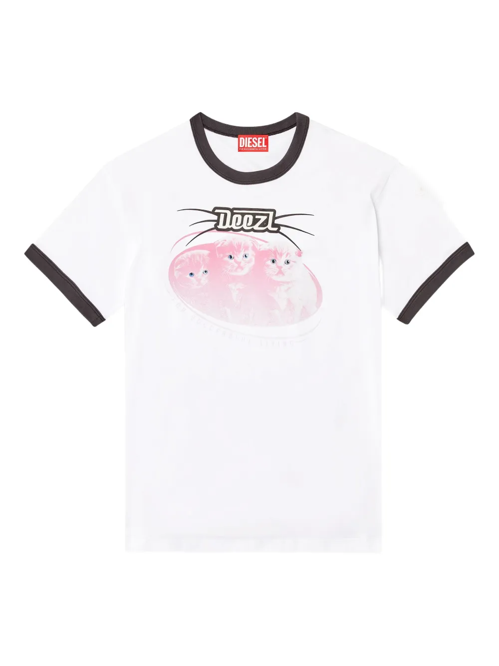 Diesel T-Norm-Cuff T-shirt Wit