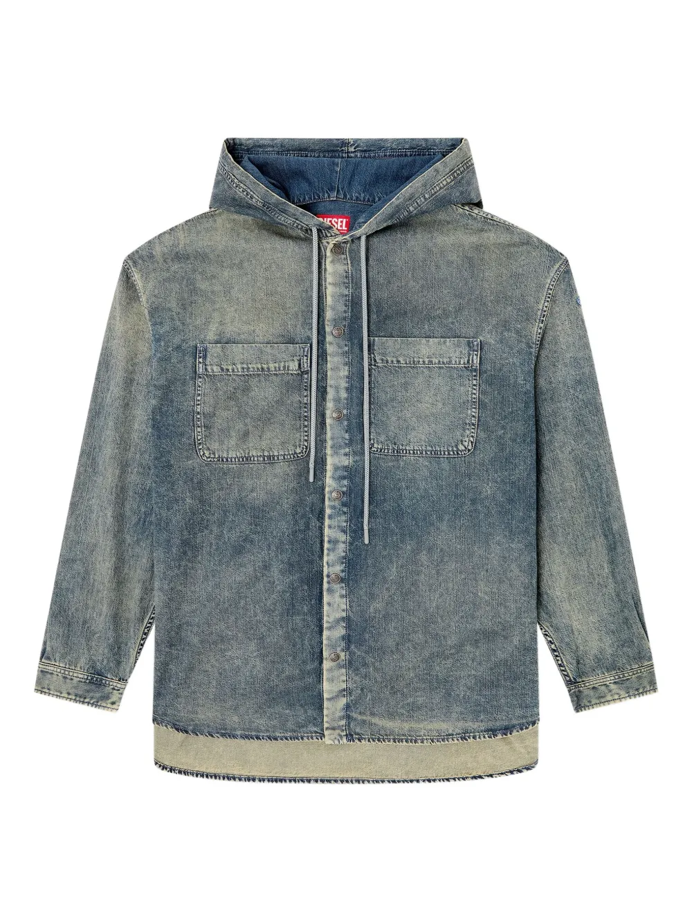 Diesel hooded denim shirt | Blue | Image 1