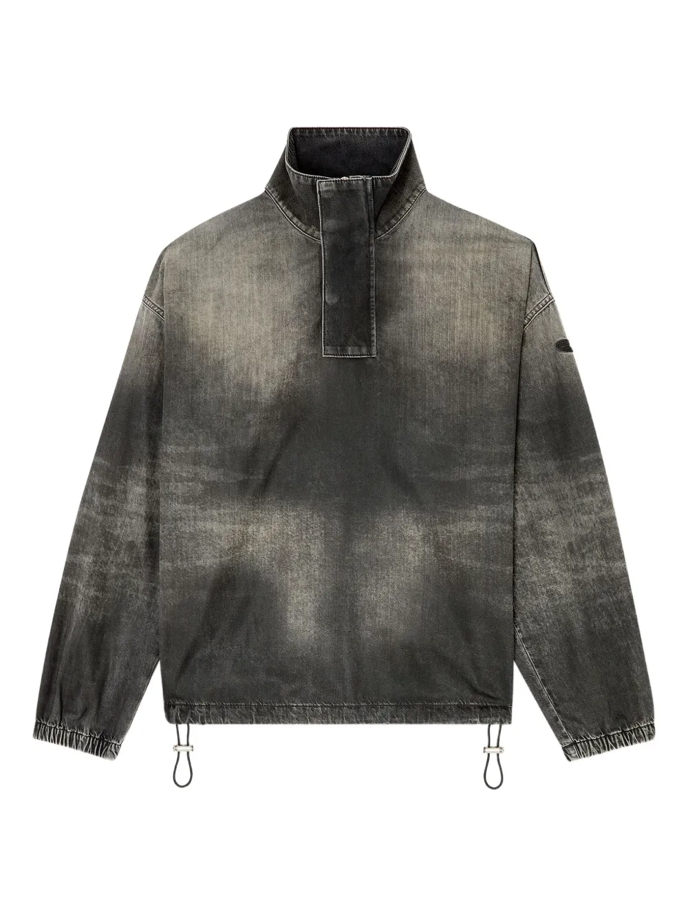 Diesel D-Flow ハーフジップ デニムシャツ - ブラック Diesel D-Flow ハーフジップ デニムシャツ - ブラック