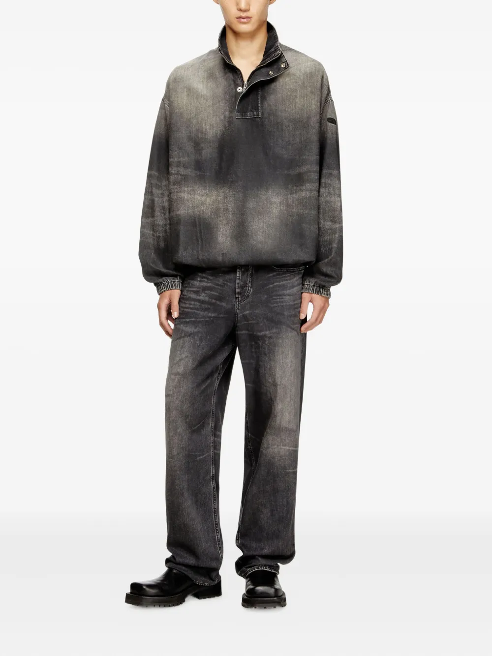 Diesel D-Flow half-zip denim shirt | Women | Image 2