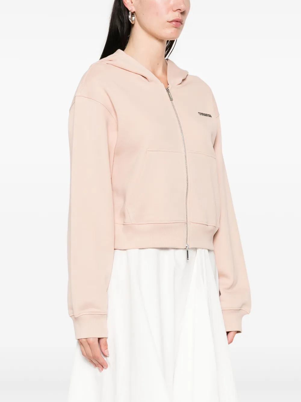 EMPORIO ARMANI LOGO-PLAQUE HOODIE
