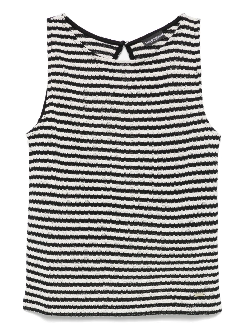 Emporio Armani Gestreepte top Zwart