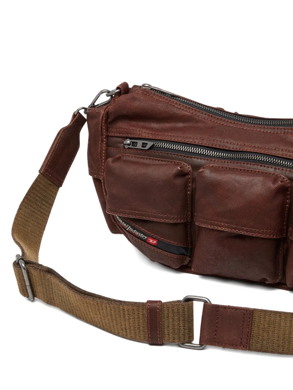 Diesel Multi-Pkts schoudertas Bruin