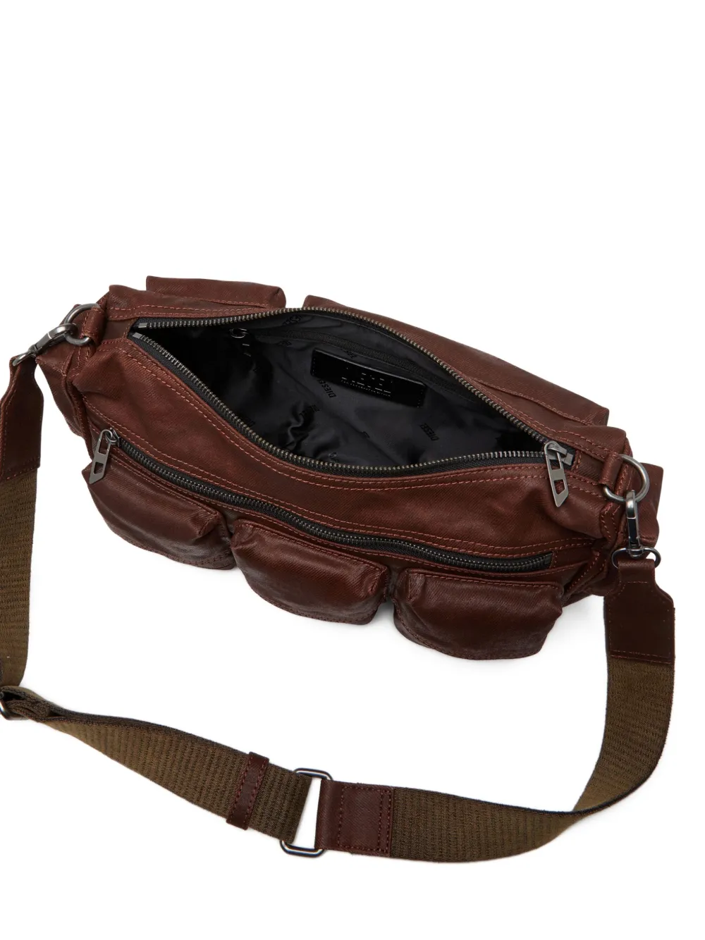 Diesel Multi-Pkts schoudertas Bruin