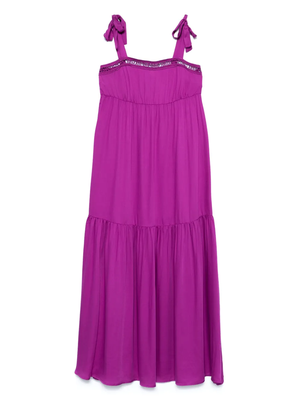 Emporio Armani Maxi-jurk met logoband Paars