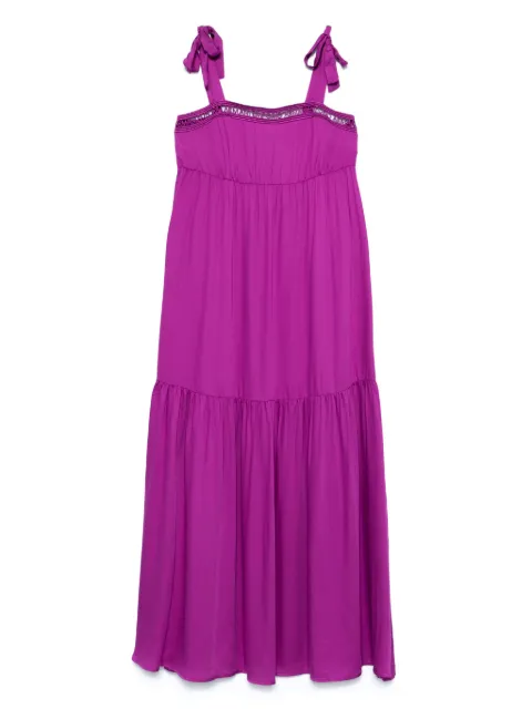 Emporio Armani logo-band maxi dress
