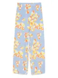 MOSCHINO JEANS graphic-print trousers - Blue