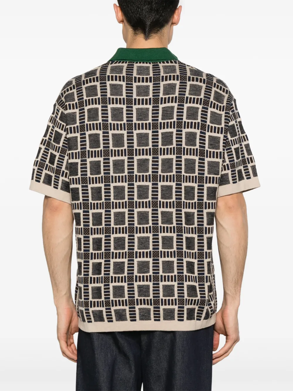 ADIDAS ORIGINALS X BRAIN DEAD PATTERNED-JACQUARD POLO SHIRT