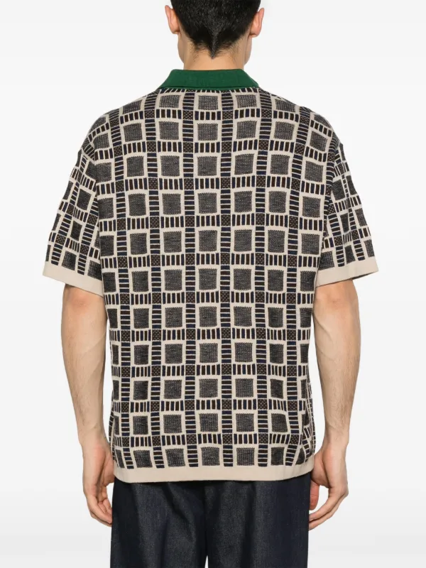 Adidas x Brain Dead patterned-jacquard Polo Shirt | Neutrals