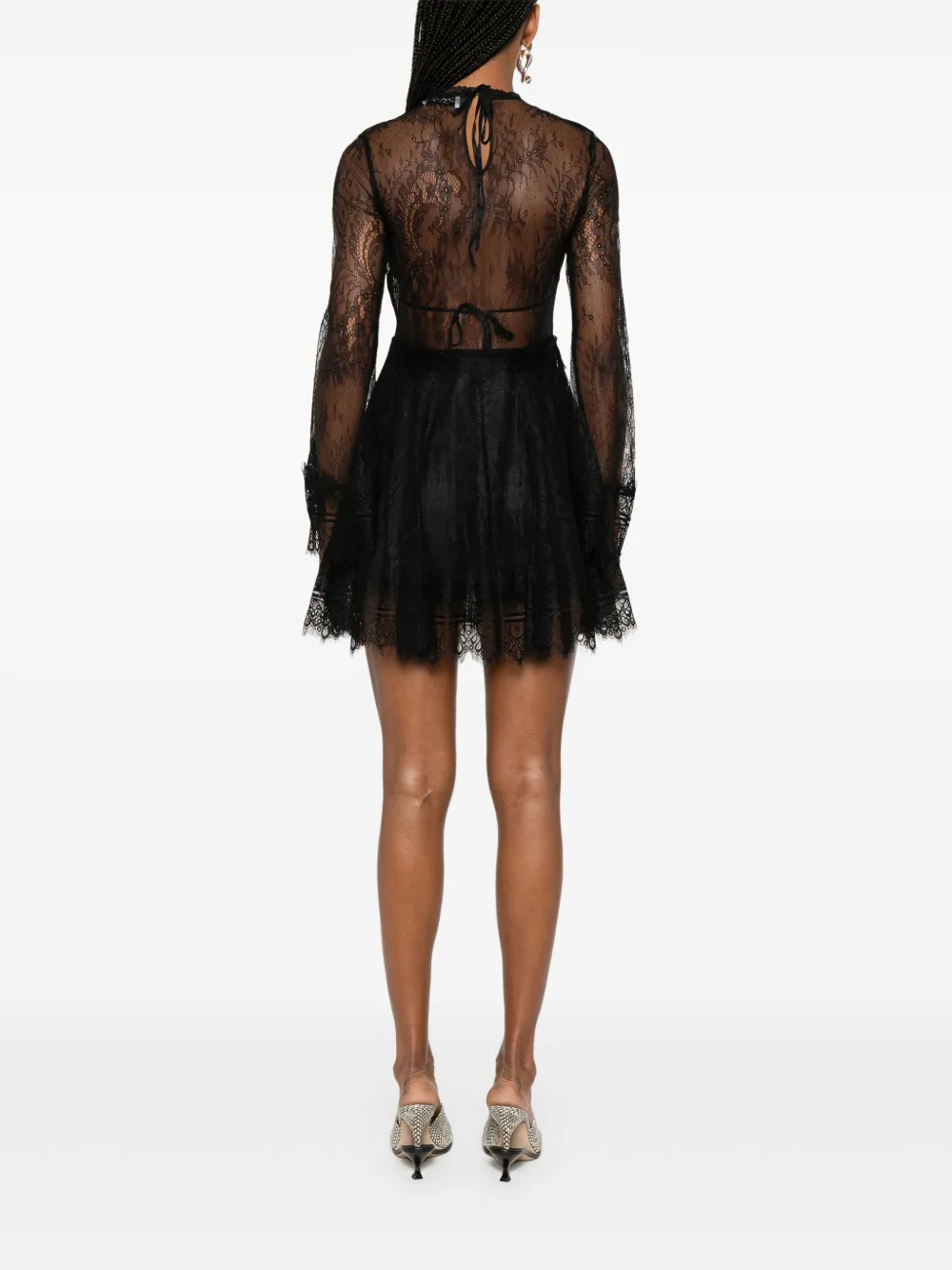 Charo Ruiz Ibiza Thonne mini-jurk Zwart