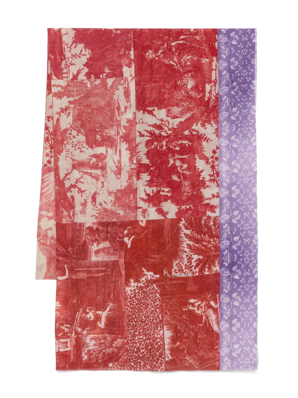 Pierre-Louis Mascia Sjaal met print Rood
